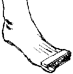Drawing of a foot brace